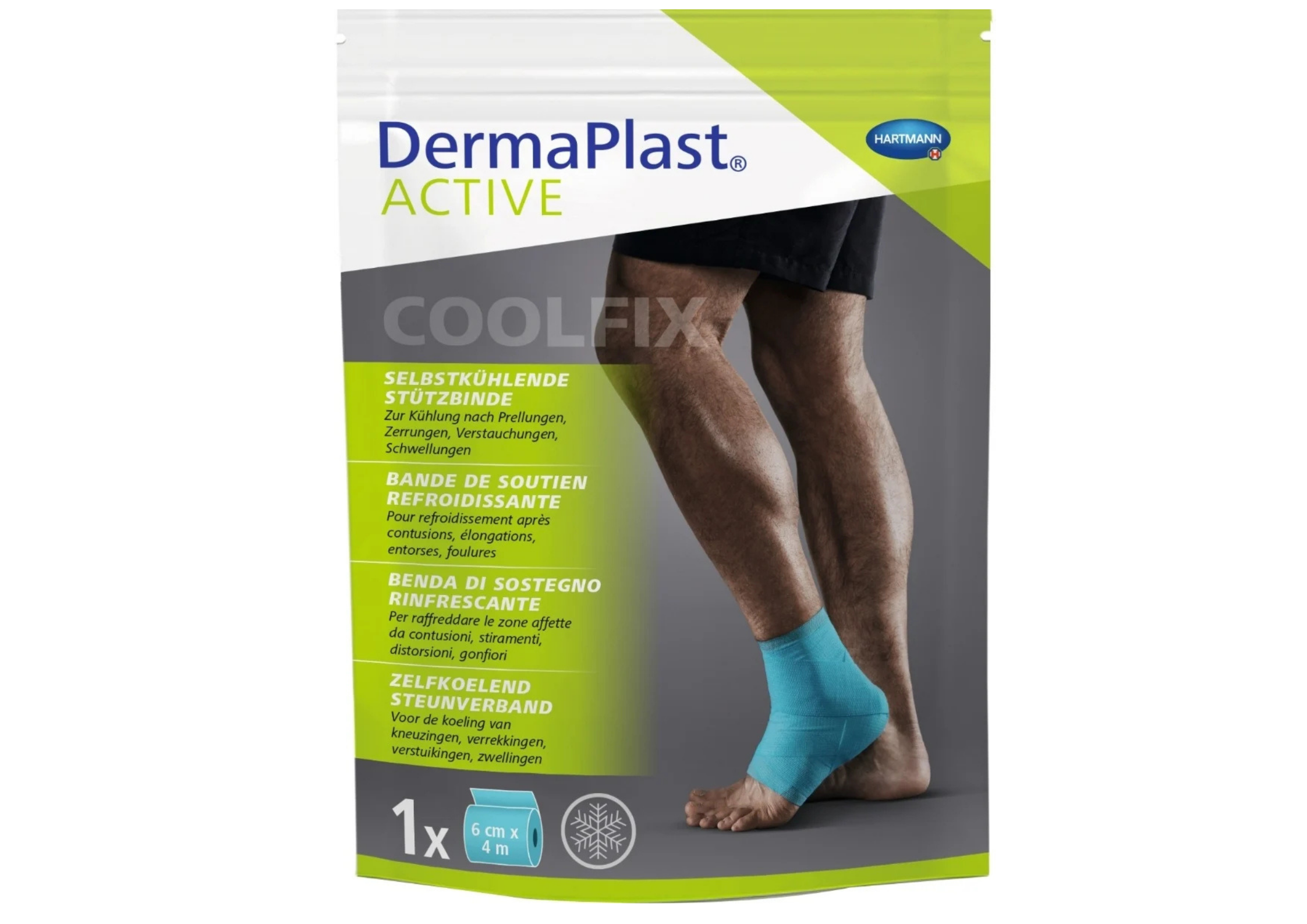 DermaPlast® ACTIVE CoolFix Selbstkühlende Stützbinde 4 m x 6 cm