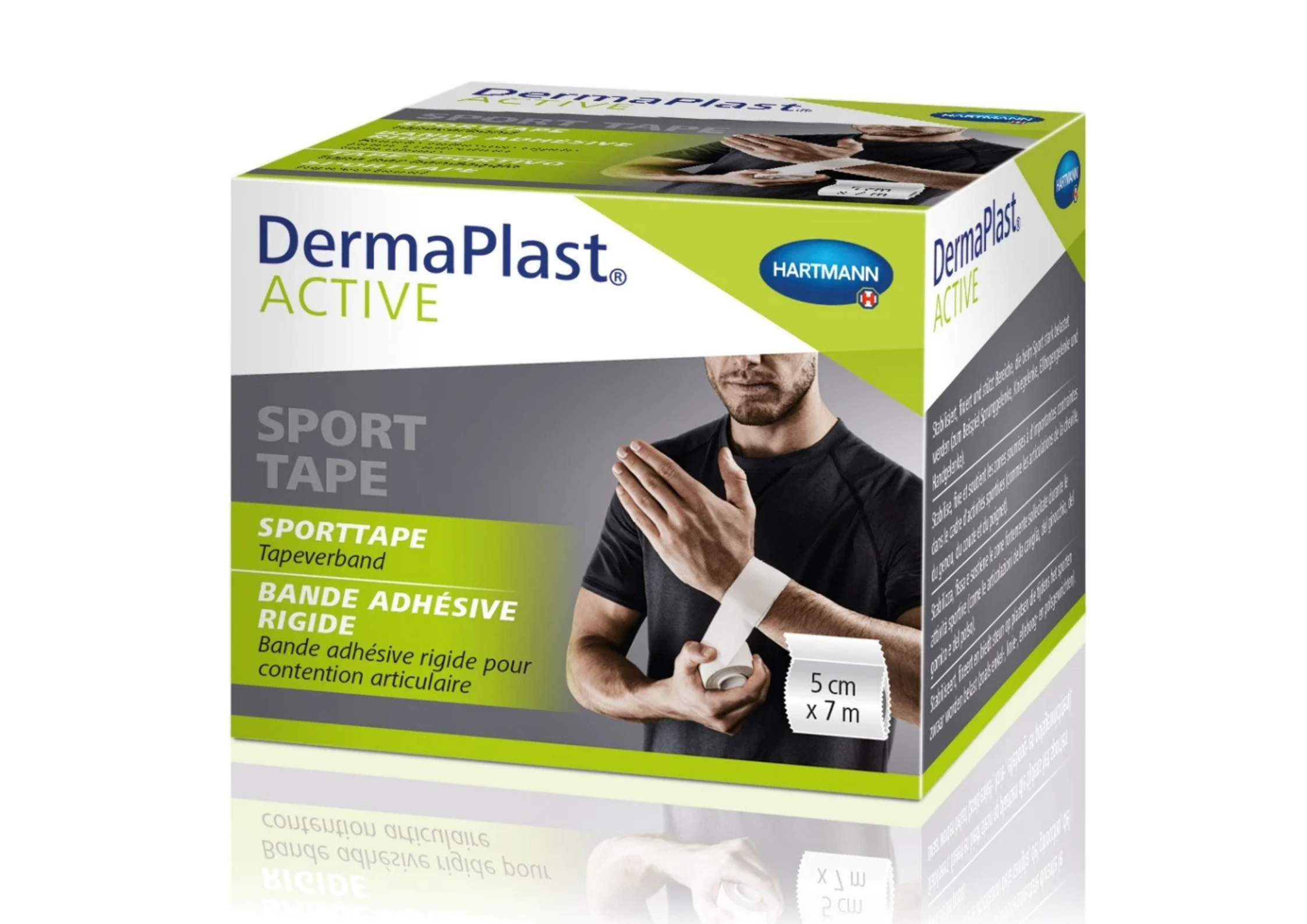 DermaPlast® ACTIVE Sporttape auf Kunststoffspulen, einzeln in Faltschachteln