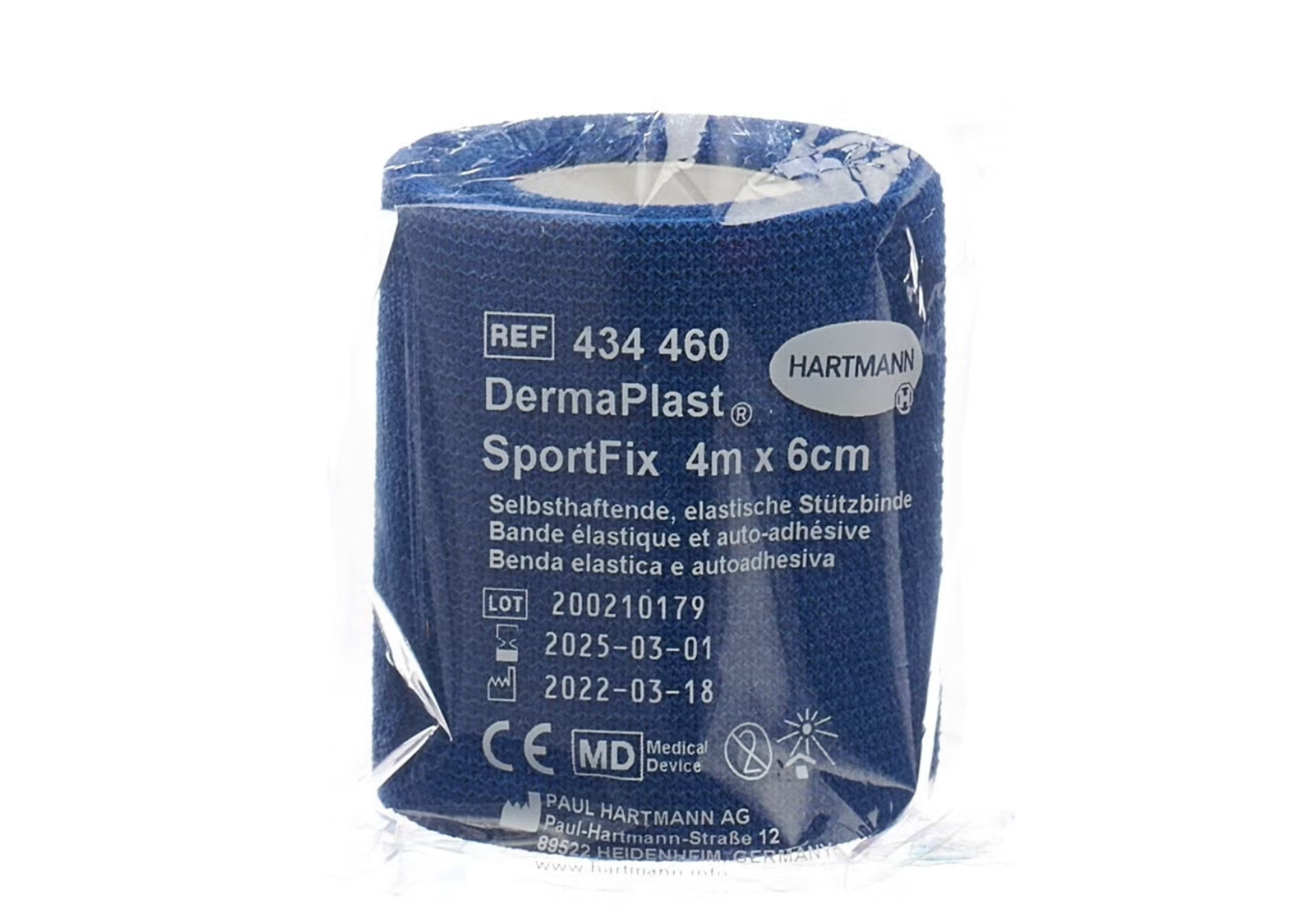DermaPlast® SportFix Kohäsive Binde blau - 6cmx4m