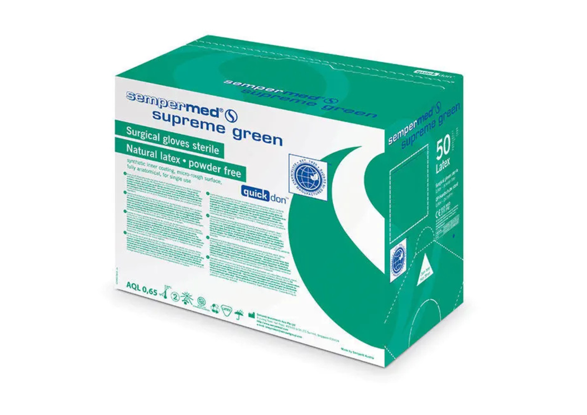 Sempermed® supreme green steril, paarweise versiegelt - 50 Paar
