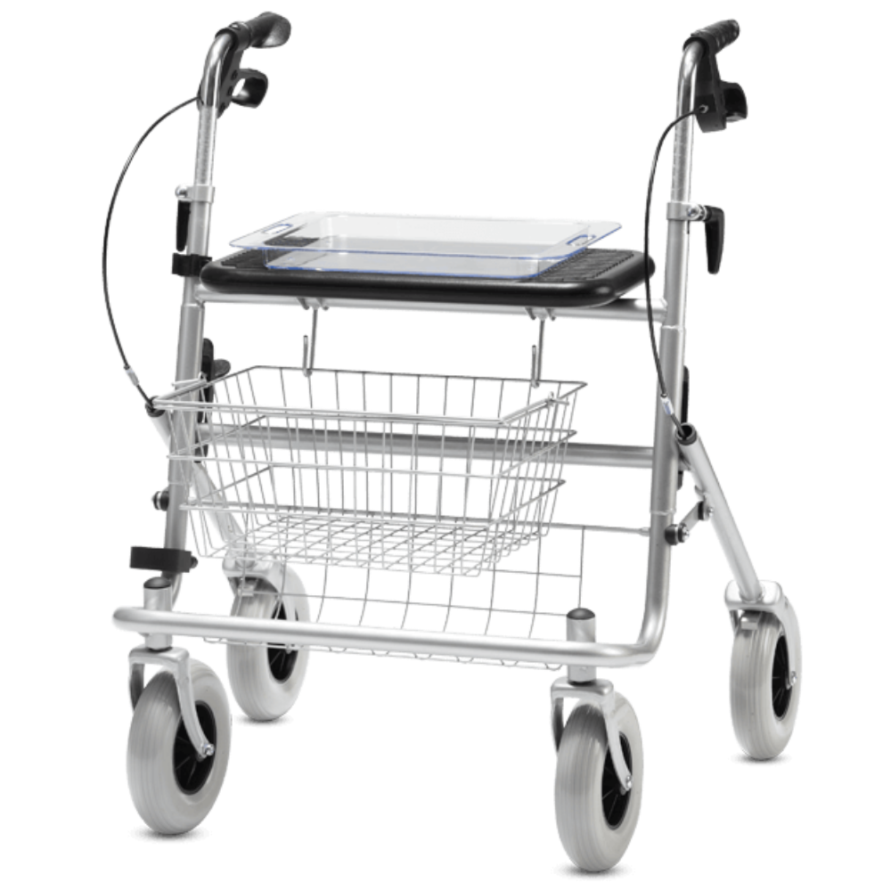 Standard Rollator B XXL including shopping basket, cane holder and tray