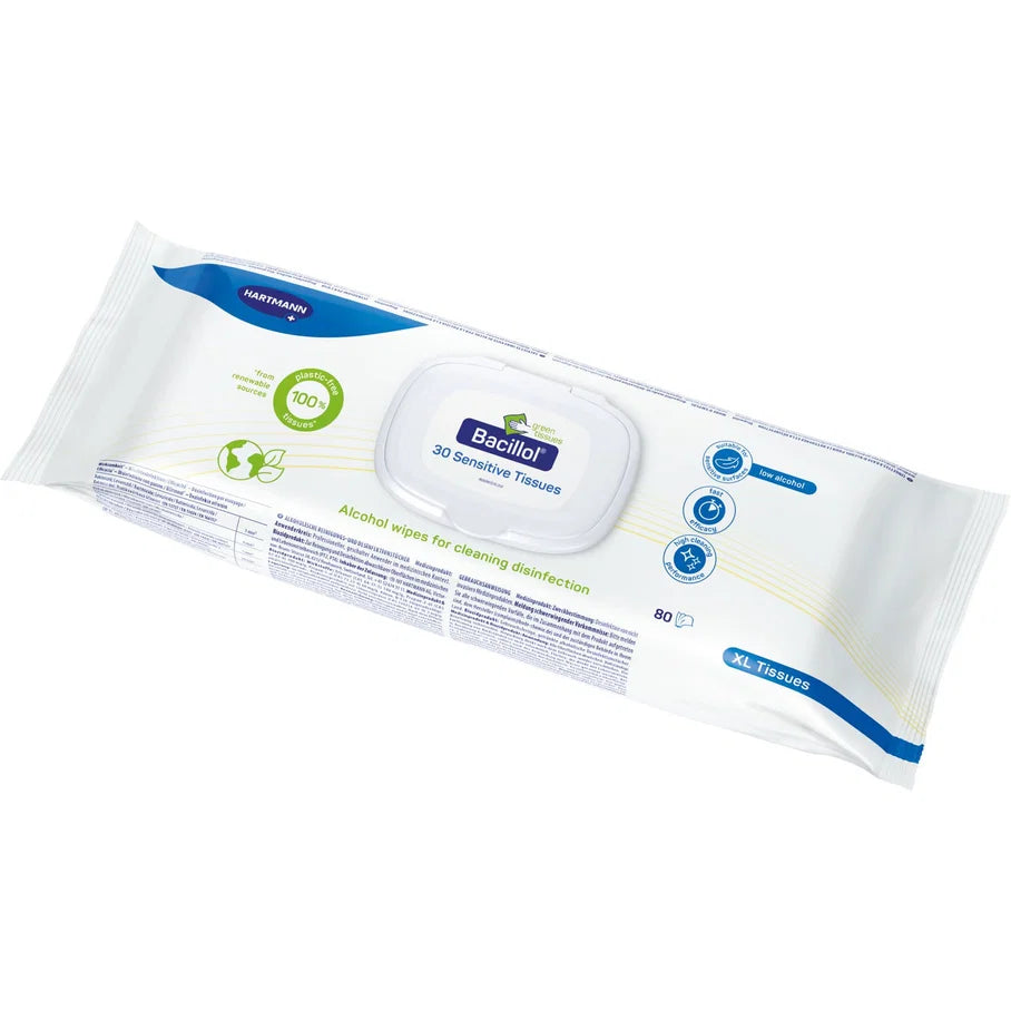 Bacillol® 30 Sensitive Tissues - Green Tissues XL Flowpack à 80 Tücher 200 x 300 mm