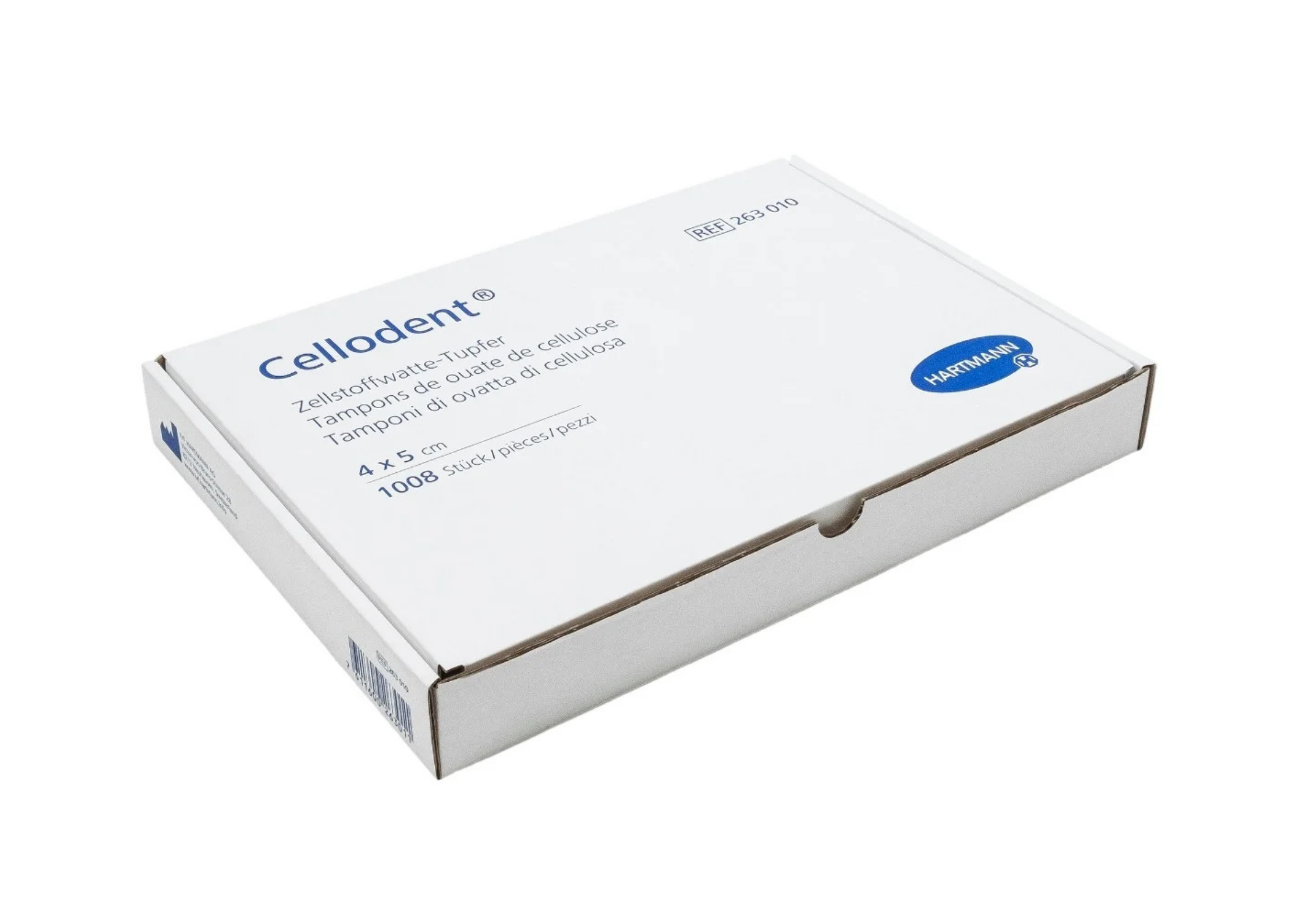 Cellodent® Zellstoffwatte-Tupfer, unsteril 12-fach 4 x 5 cm