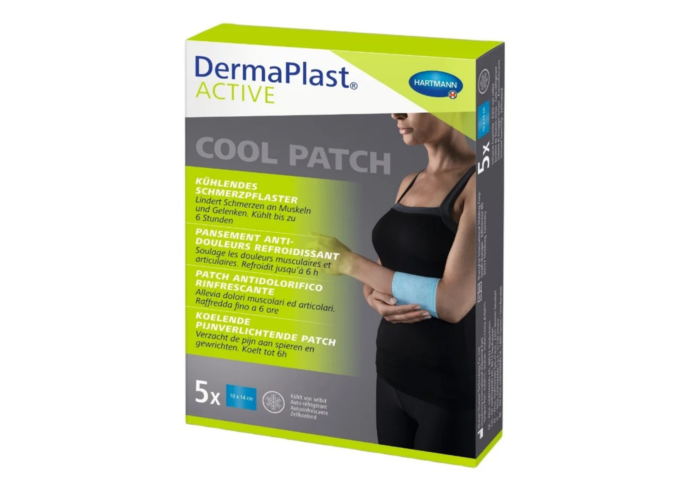 DermaPlast® ACTIVE Cool Patch Kühlendes Schmerzpflaster 10 x 14 cm - 5 Stück