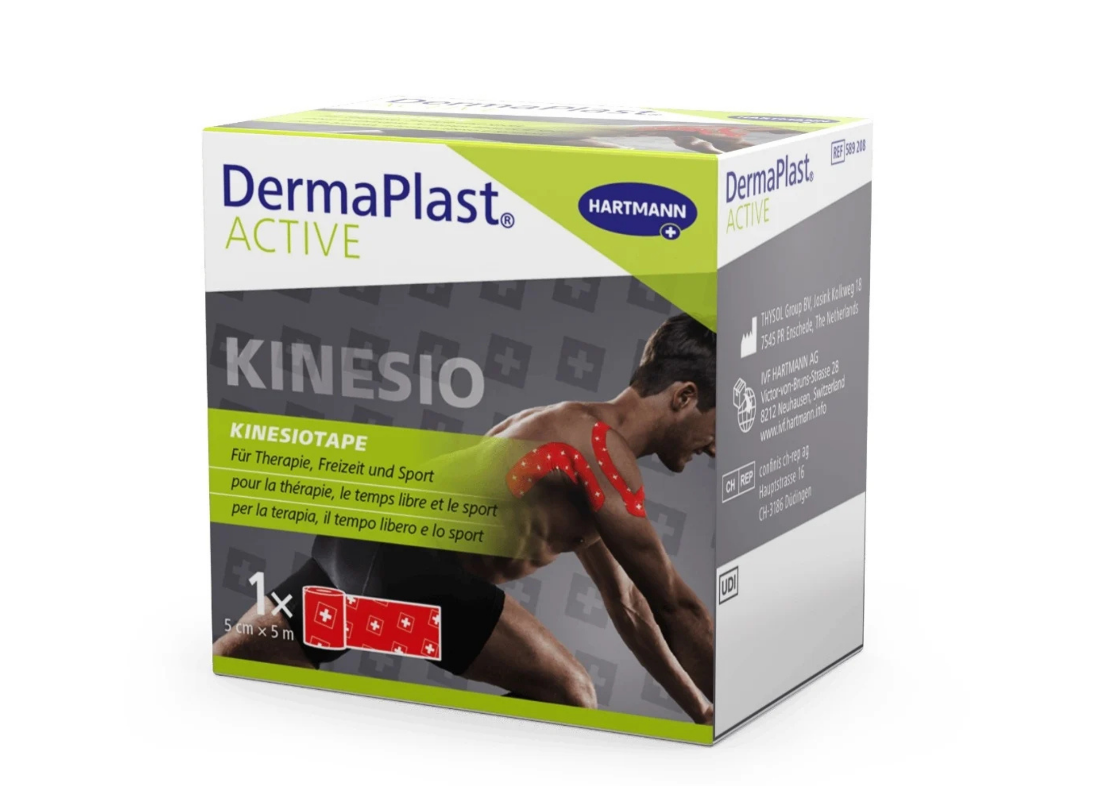 DermaPlast® ACTIVE Kinesiotape Swiss Edition -  5 cm x 5 m