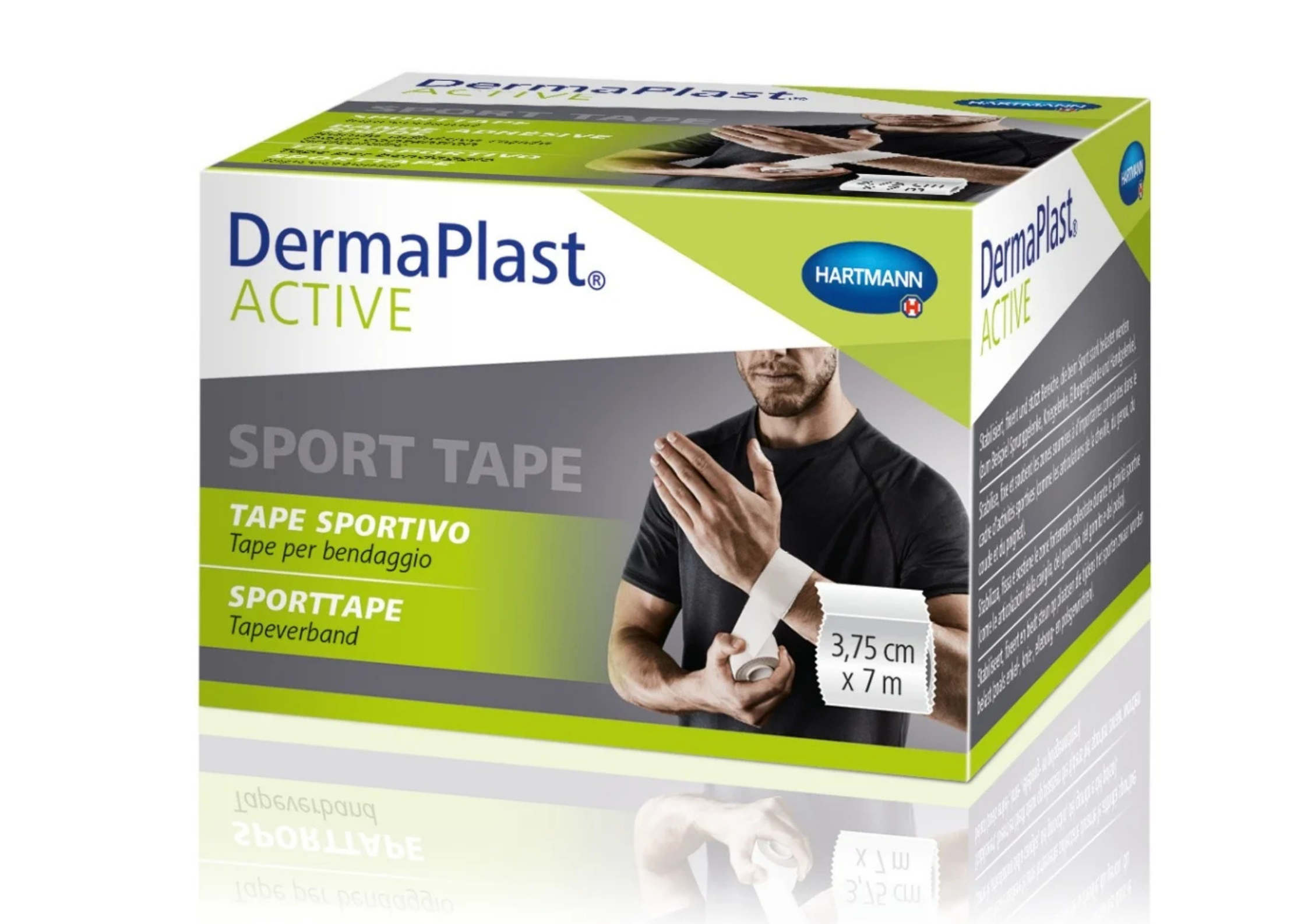 DermaPlast® ACTIVE Sporttape auf Kunststoffspulen, einzeln in Faltschachteln