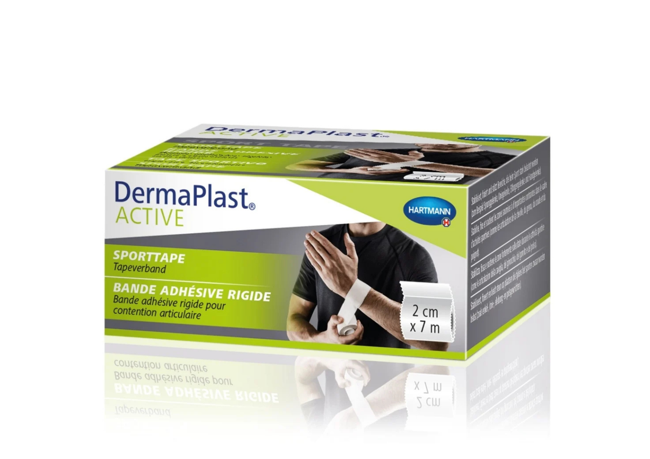 DermaPlast® ACTIVE Sporttape auf Kunststoffspulen, einzeln in Faltschachteln