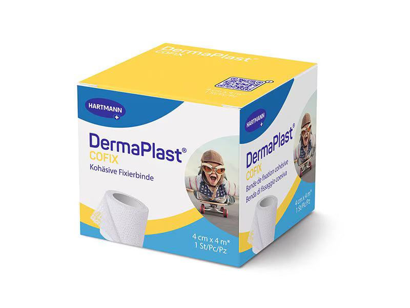 DermaPlast® CoFix Selbsthaftende Binde Faltschachtel, weiss 4m