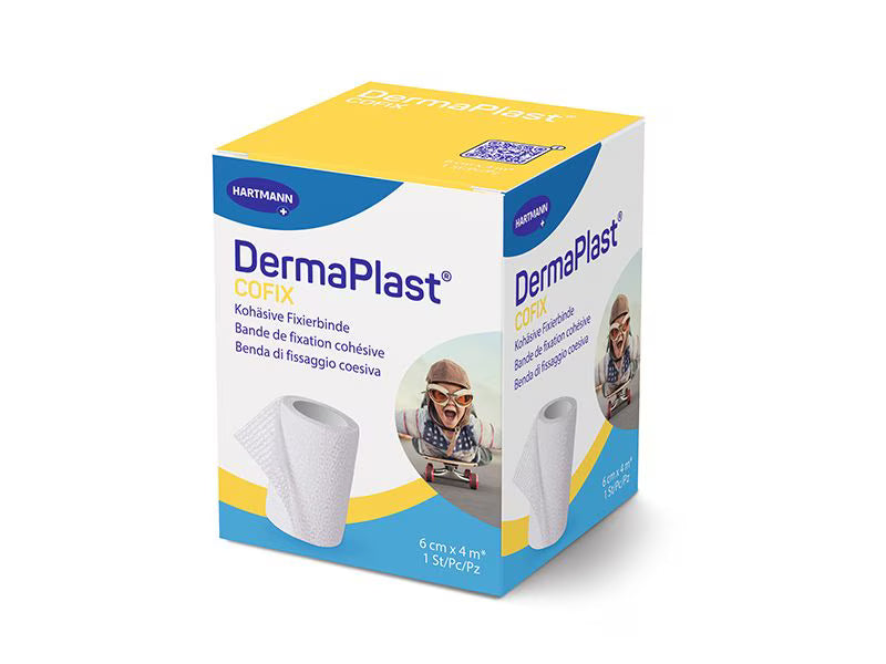 DermaPlast® CoFix Selbsthaftende Binde Faltschachtel, weiss 4m