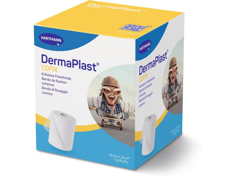 DermaPlast® CoFix Selbsthaftende Binde Sparrollen, Faltschachtel, weiss 20m