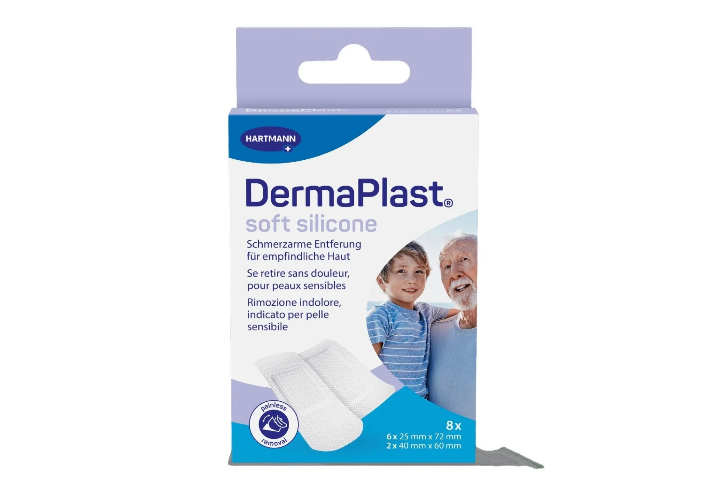 DermaPlast® Soft Silicone Wundpflaster Strips 2 Grössen