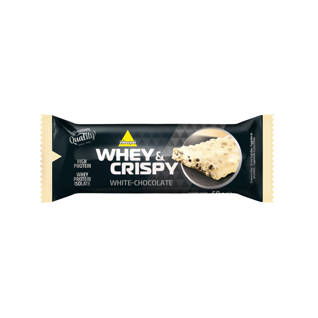 INKOSPOR Whey & Crispy-Riegel White Chocolate 25x50g