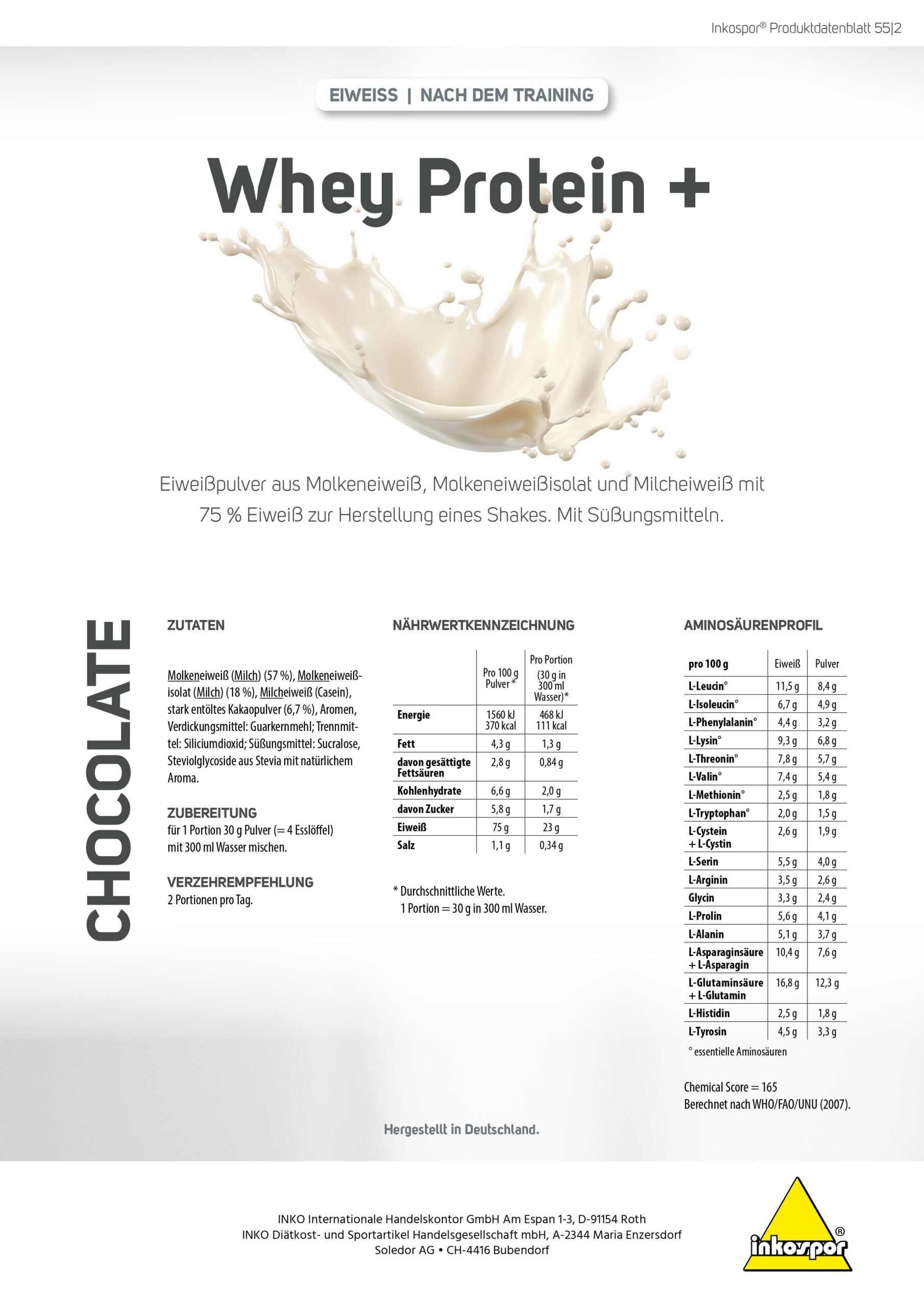 INKOSPOR Whey Protein+ 500g