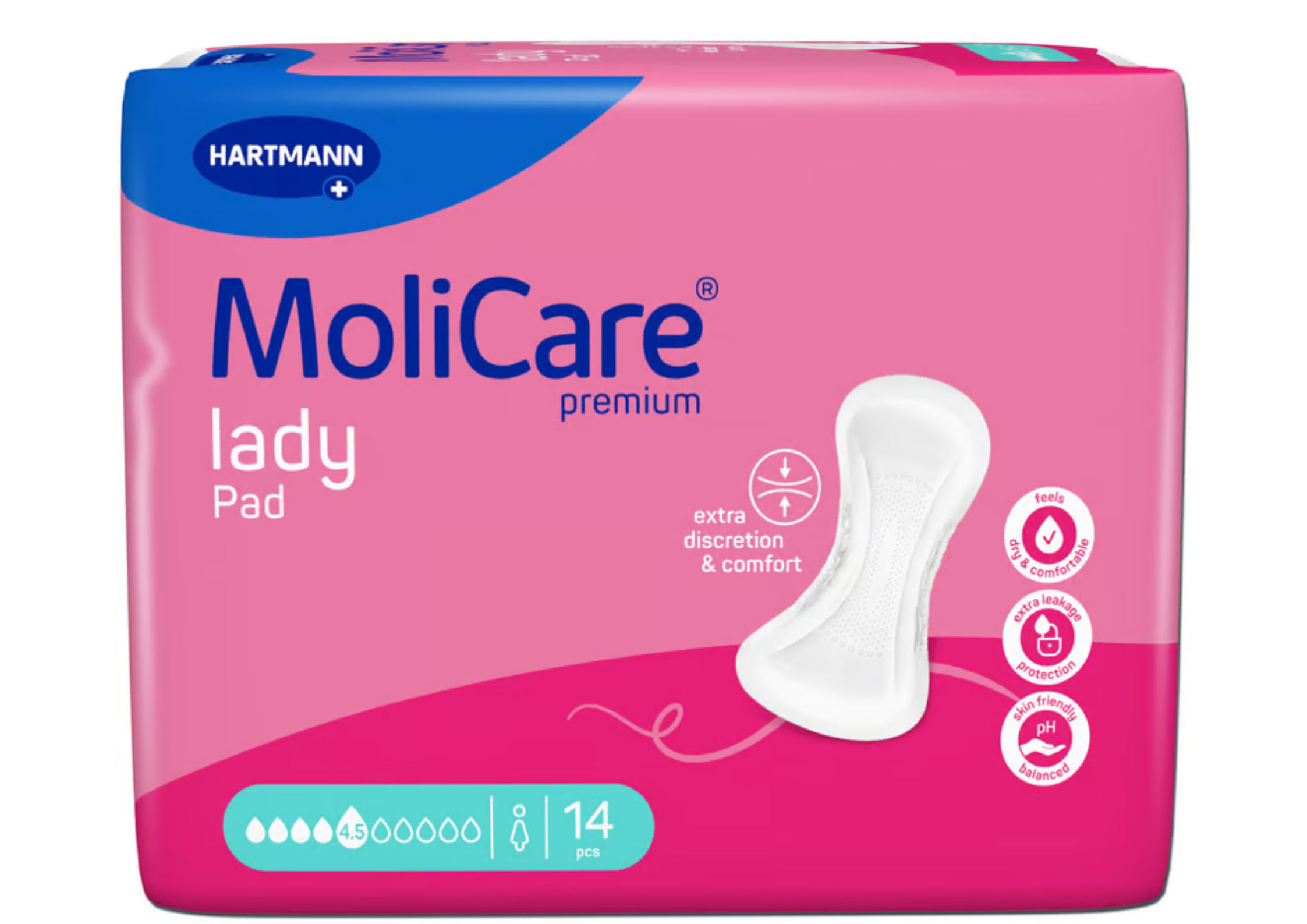 MoliCare® lady pad 4.5 Inkontinenz Einlage 14Stk. 40 x 16.2 cm