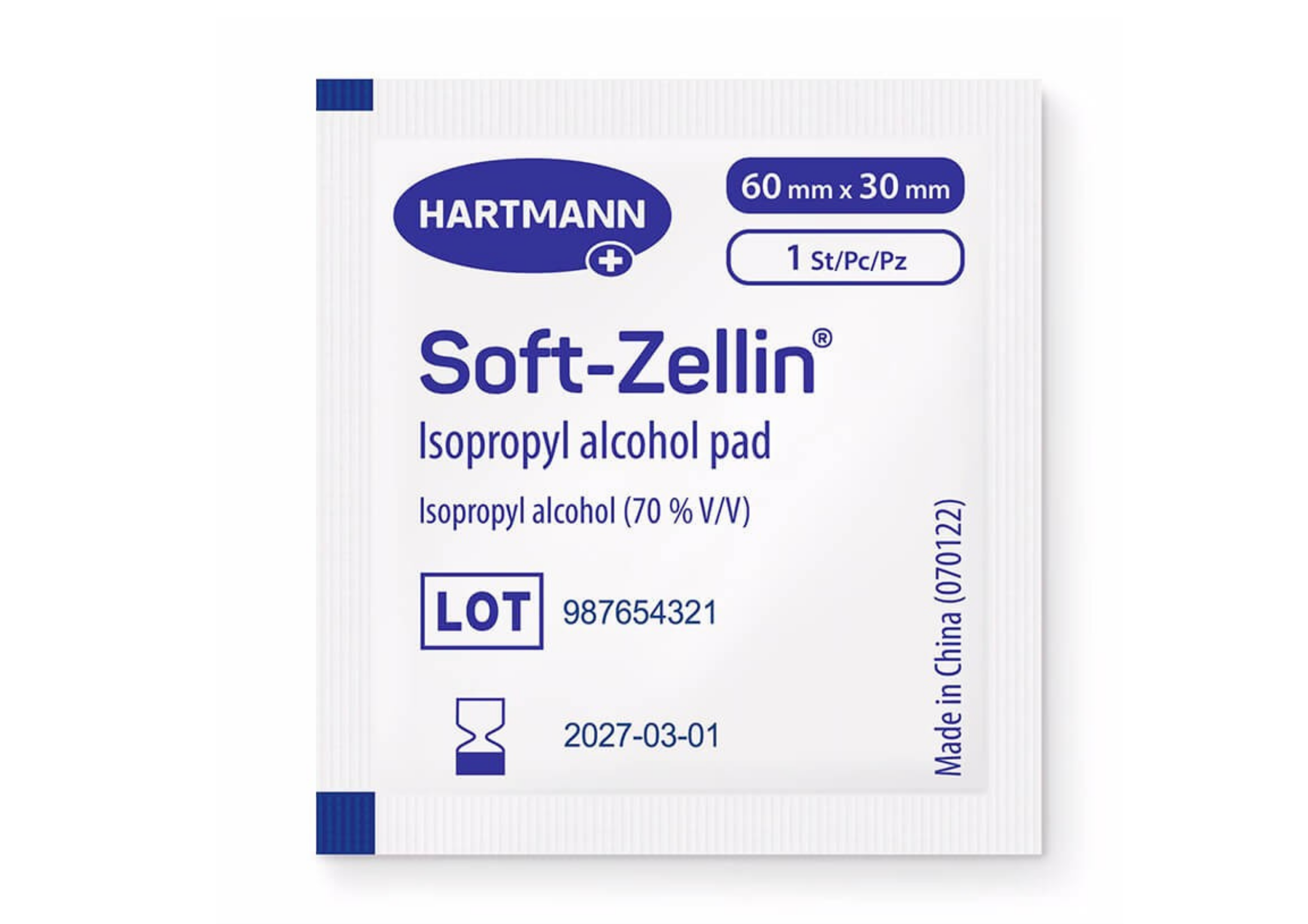 Soft-Zellin Alkoholtupfer 60 x 30 mm