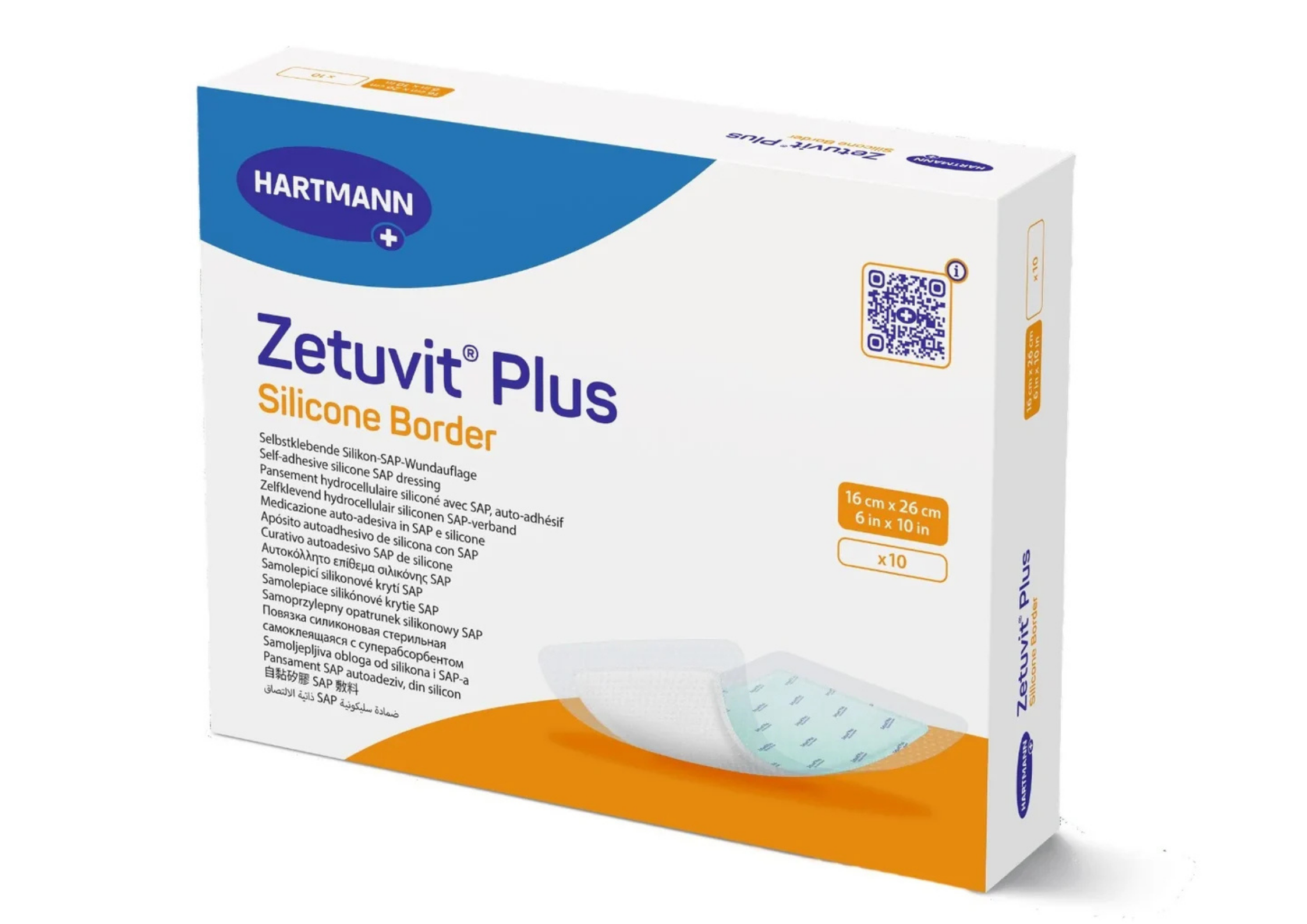 Zetuvit® Plus Silicone Border steril, einzeln verpackt 10Stück