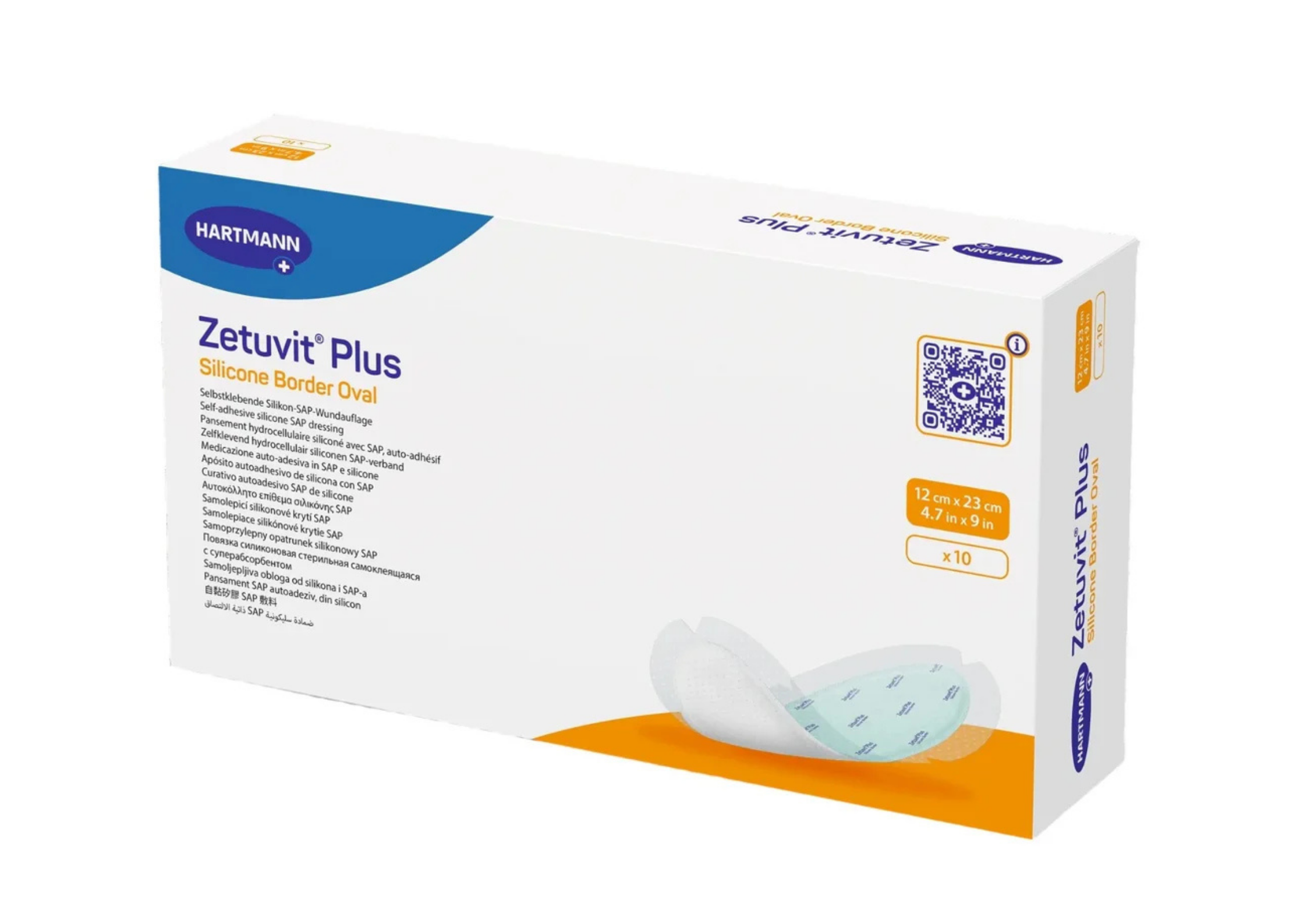 Zetuvit® Plus Silicone Border steril, einzeln verpackt 10Stück