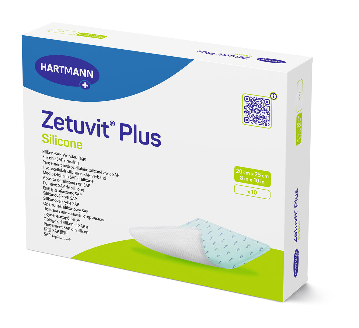 Zetuvit® Plus Silicone steril, einzeln verpackt 10Stück